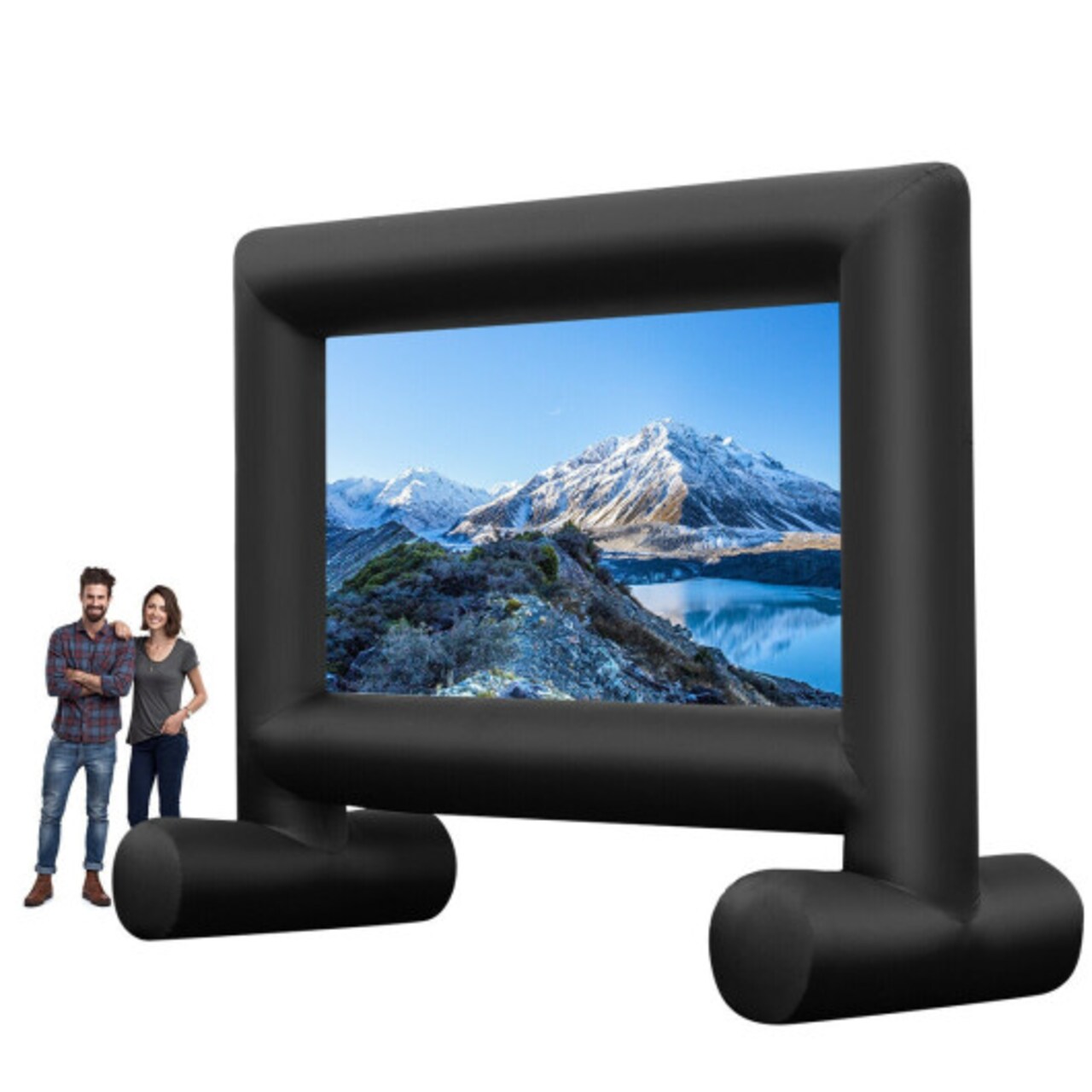 Outdoor Inflatable Projection Screen with Blower Portable for Backyard Camping